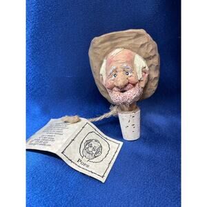 Spit N Whittle Pops Carved Bottle Stopper Cork